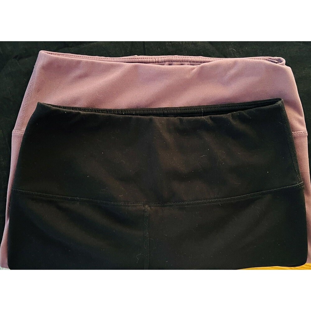 Black&Mauve High Waisted Athletic Shorts Seamless Workout Gym Booty Shorts – M